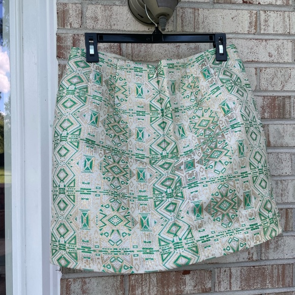 J.Crew Metallic Mini Skirt Size 6 - Picture 2 of 4